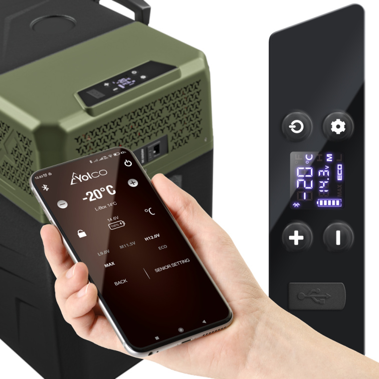 YOLCO kompresorová lednice BCX50 GREEN 47 l