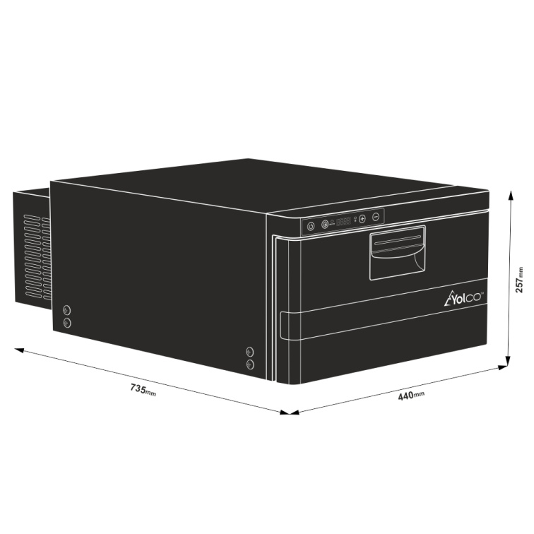 YOLCO kompresorová lednice CB30A 24 l
