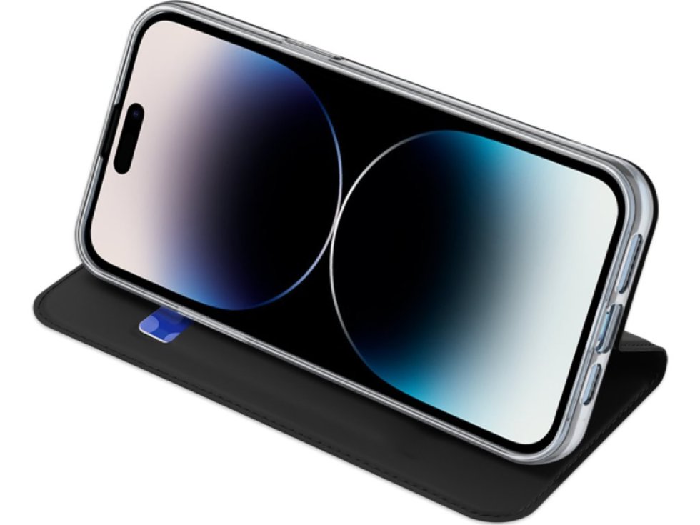 Knížkové pouzdro na iPhone 15 Pro MAX - DuxDucis, SkinPro Black