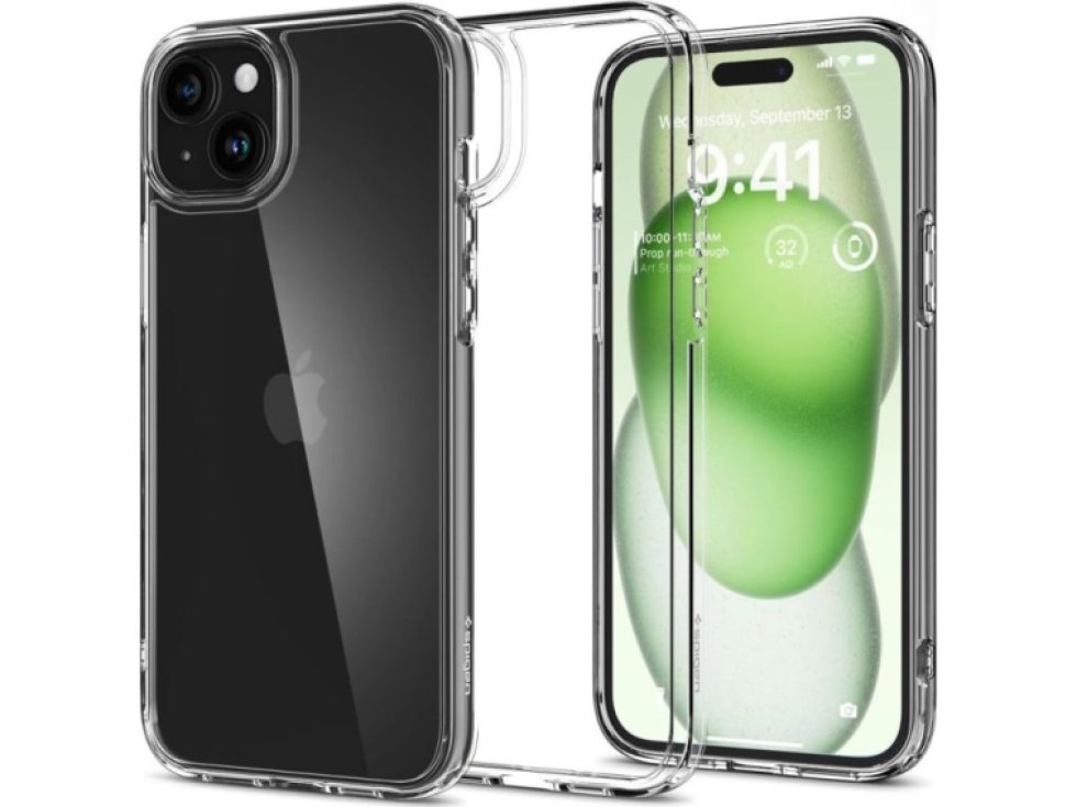 Ochranný kryt na iPhone 15 PLUS - Spigen, Ultra Hybrid Crystal Clear