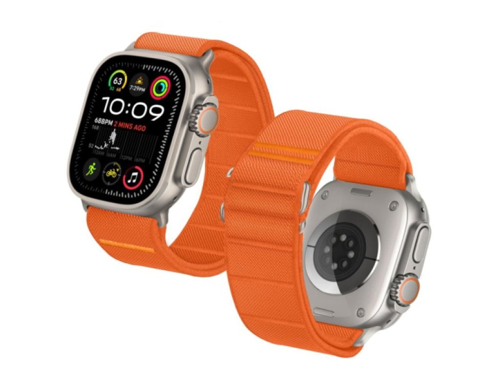 Řemínek na Apple Watch 44mm / 45mm / 46mm / 49mm - Tech-Protect, Nylon Slip Orange