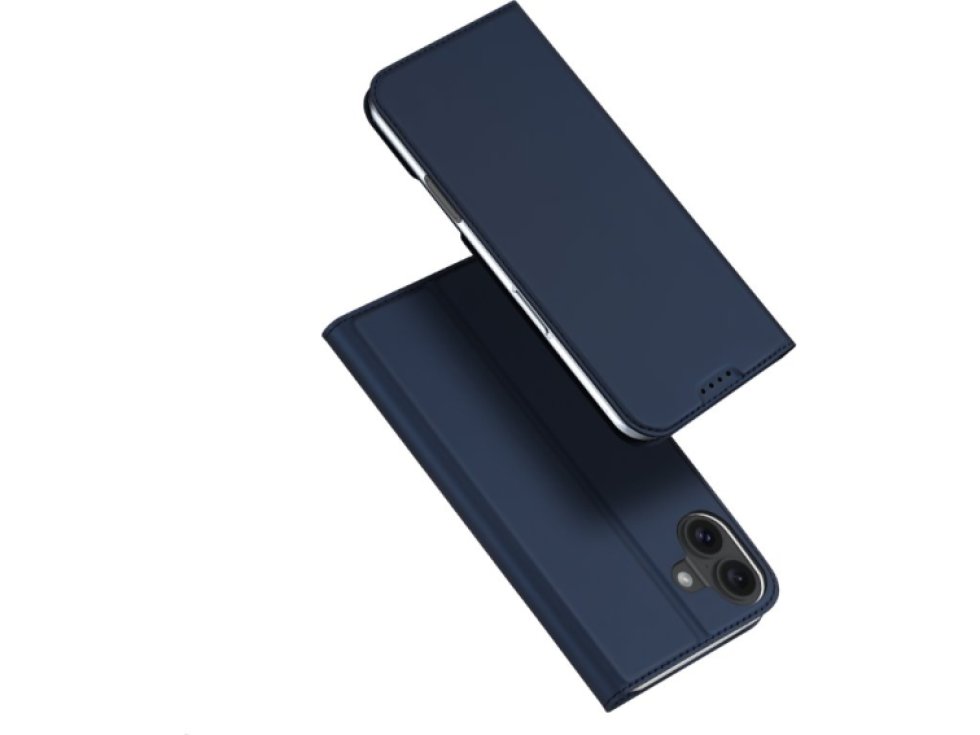 Knížkové pouzdro na iPhone 16 PLUS - DuxDucis, SkinPro Blue