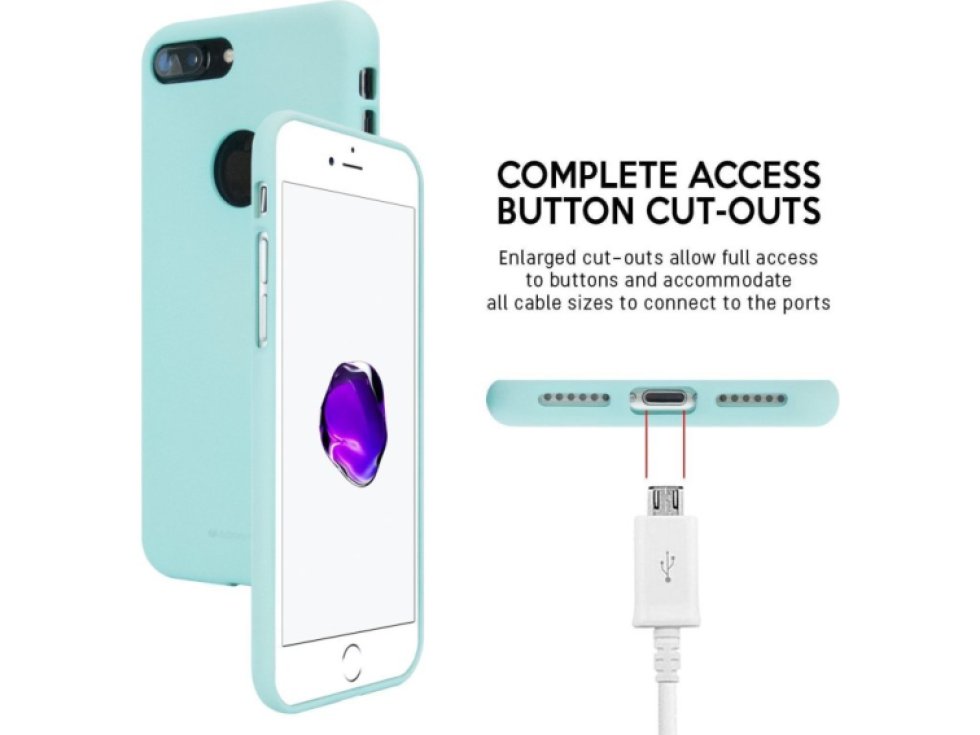 Ochranný kryt pro iPhone 7 PLUS / 8 PLUS - Mercury, Soft Feeling Mint