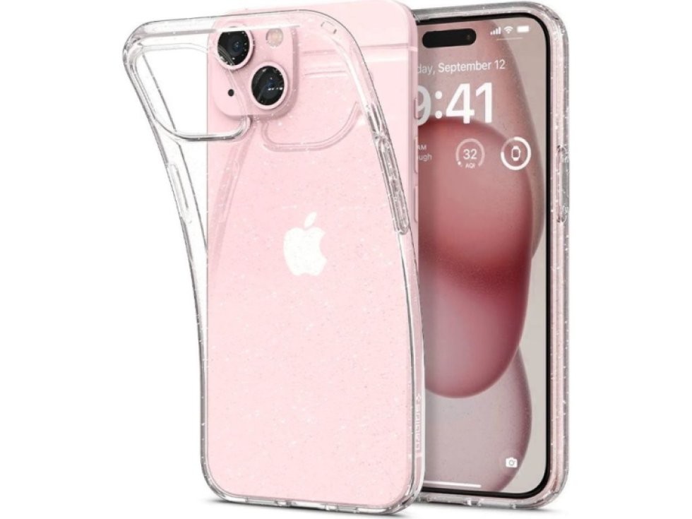 Ochranný kryt na iPhone 15 - Spigen, Liquid Crystal Glitter Crystal