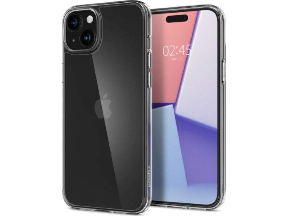 Ochranný kryt na iPhone 15 - Spigen, AirSkin Hybrid Crystal Clear