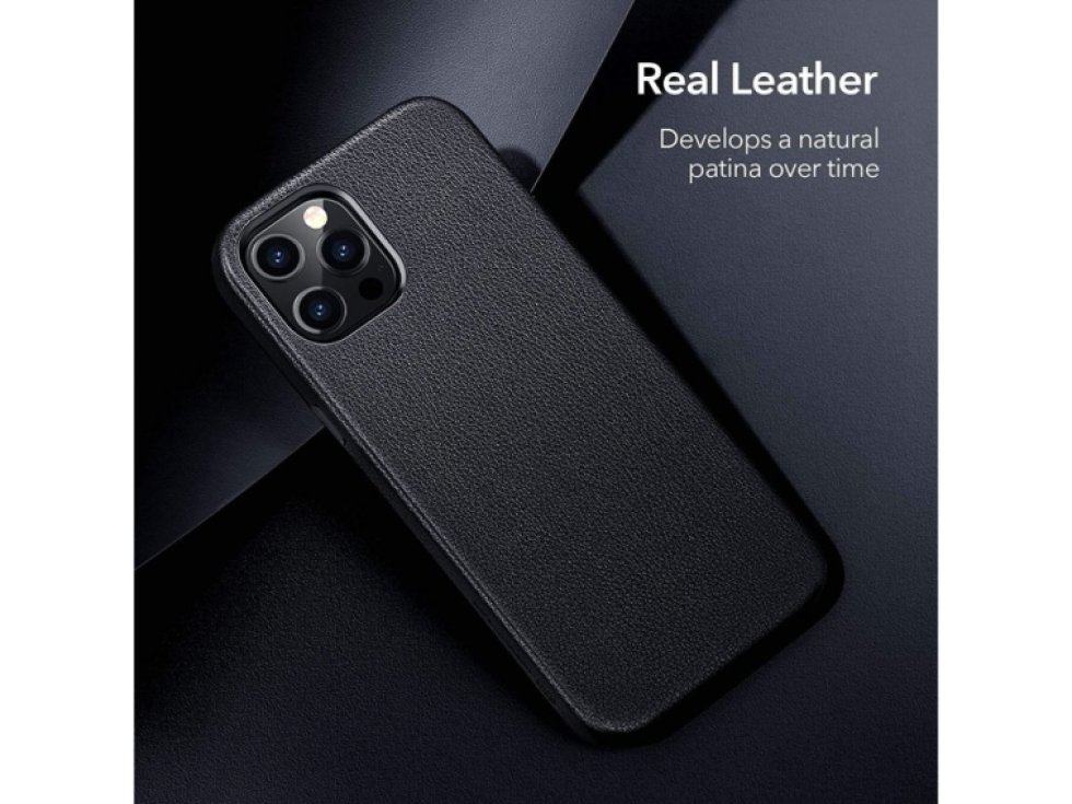 Kožený kryt na iPhone 12 Pro MAX - ESR, Metro Leather Black 3C01201410201