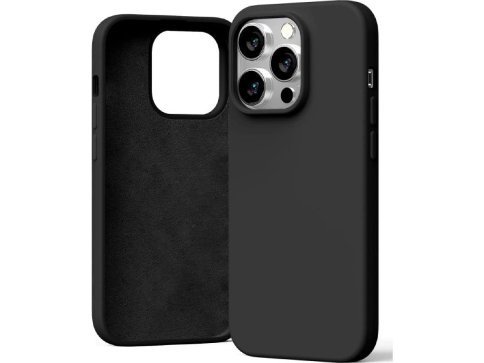 Ochranný kryt pro iPhone 14 Pro - Mercury, Silicone Black