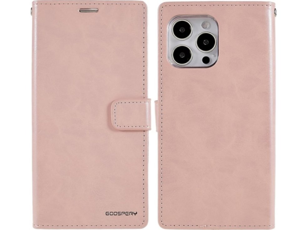 Ochranné pouzdro pro iPhone 14 Pro - Mercury, Bluemoon Diary Rose Gold