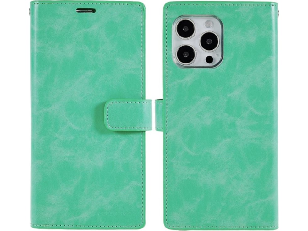 Ochranné pouzdro na iPhone 15 Pro - Mercury, Mansoor Diary Mint