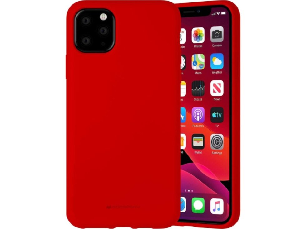 Ochranný kryt pro iPhone 11 Pro MAX - Mercury, Silicone Red