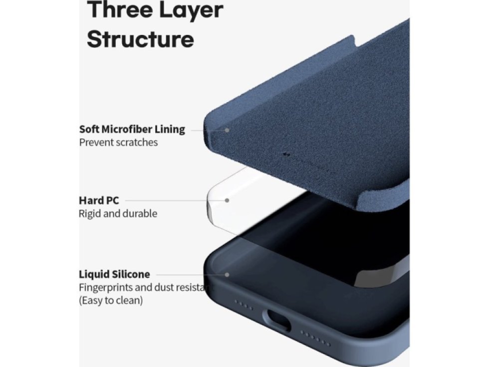 Ochranný kryt pro iPhone 13 Pro MAX - Mercury, Silicone Navy