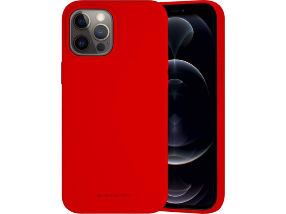 Ochranný kryt pro iPhone 12 Pro MAX - Mercury, Silicone Red