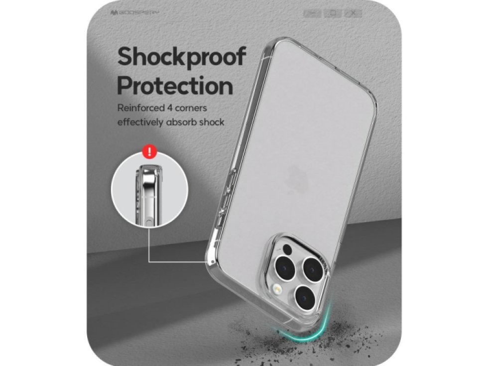 Ochranný kryt na iPhone 15 Pro MAX - Mercury, Jelly Transparent