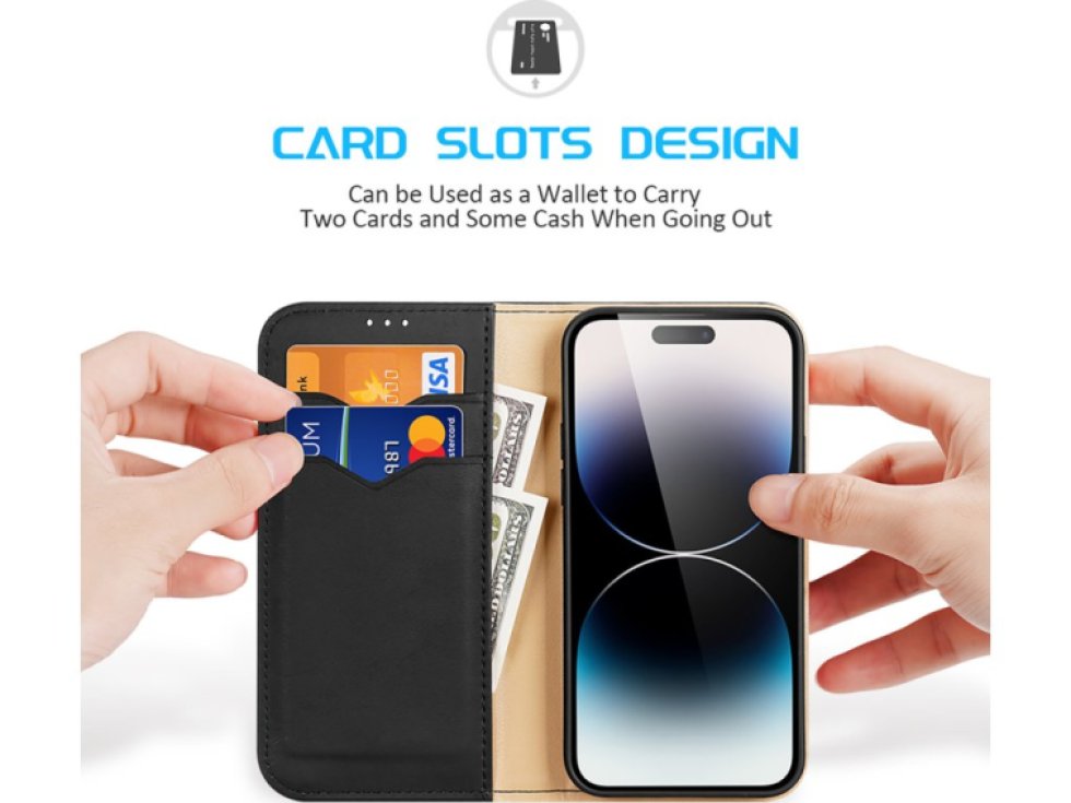 Knížkové pouzdro na iPhone 14 Pro MAX - DuxDucis, Hivo Black