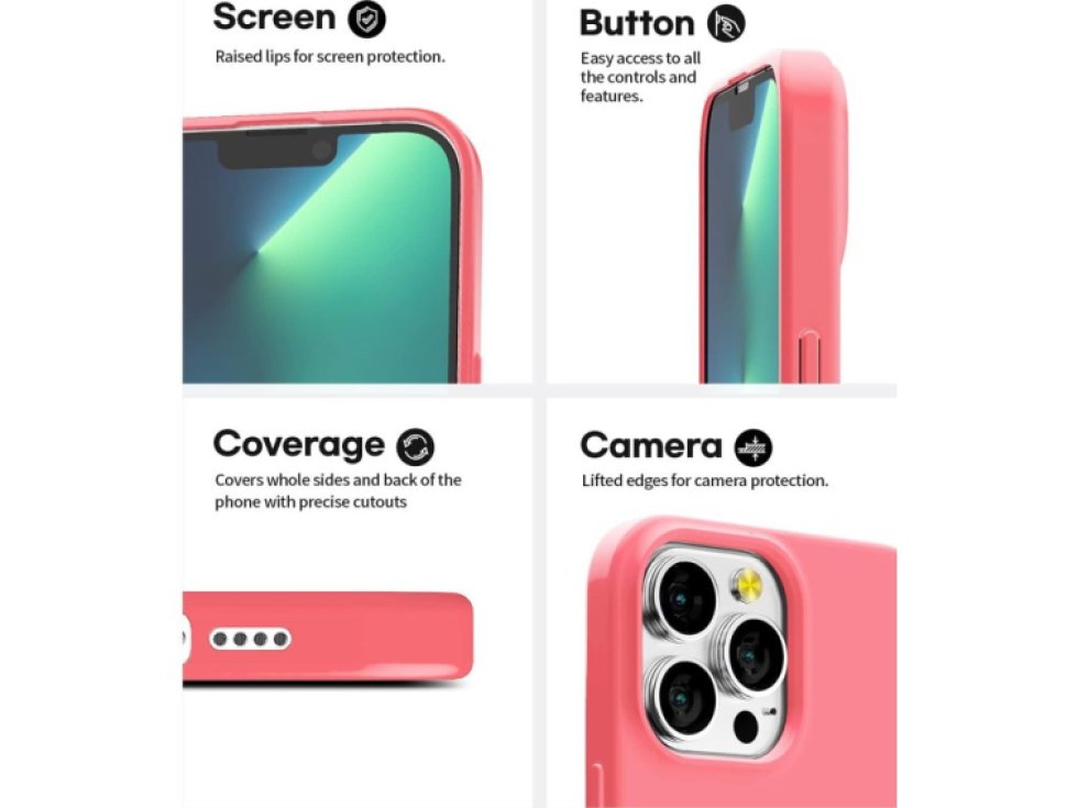 Ochranný kryt pro iPhone 13 Pro - Mercury, Soft Feeling Pink