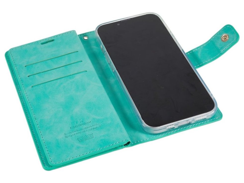 Ochranné pouzdro na iPhone 15 - Mercury, Mansoor Diary Mint