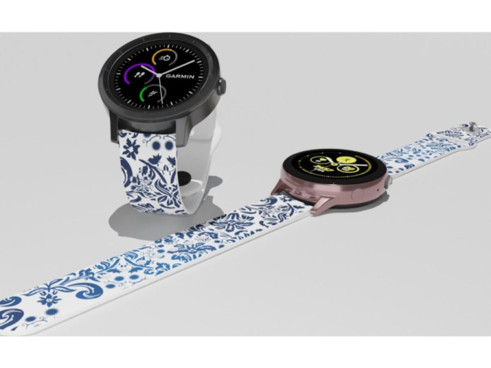 MODRÉ KVĚTINY řemínek 22 mm