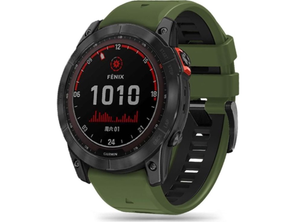 Řemínek pro Garmin Fenix 3 / 5X / 3HR / 5X PLUS / 6X / 6X PRO / 7X - Tech-Protect, Iconband Pro Green/Black
