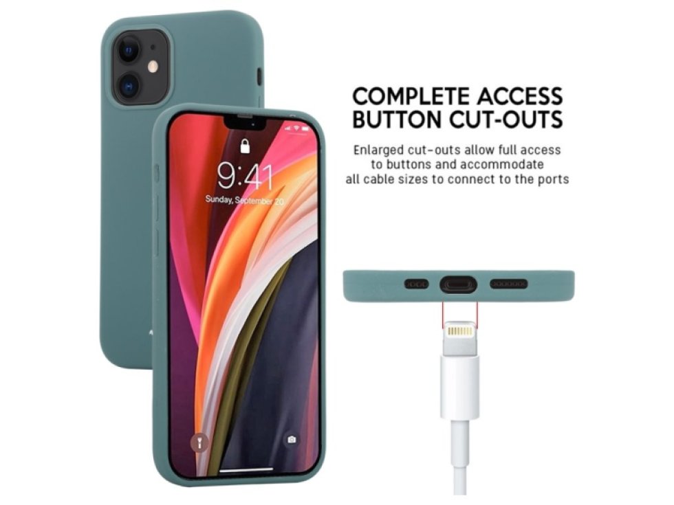 Ochranný kryt pro iPhone 12 mini - Mercury, Silicone Green