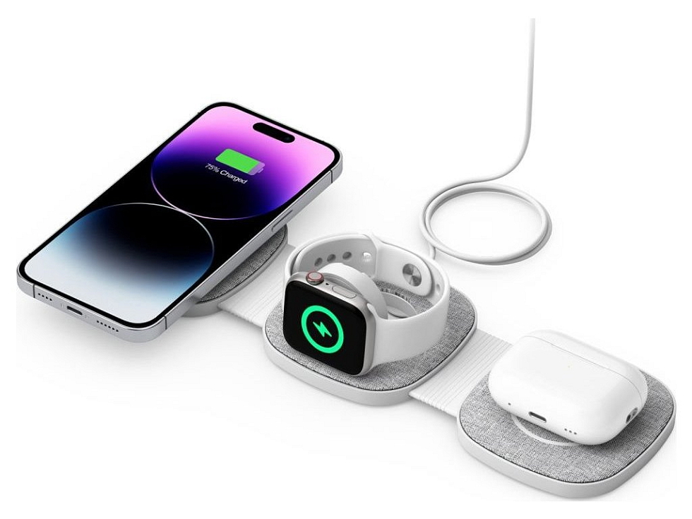 Nabíječka pro iPhone, Apple Watch a AirPods - Tech-Protect, A32 MagSafe Wireless Charger White