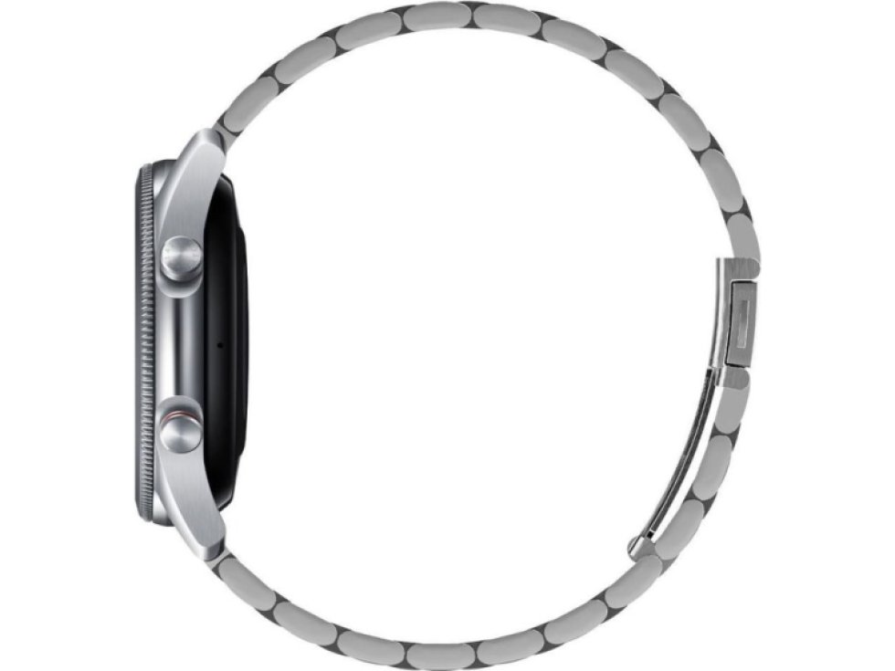 Kovový řemínek pro Samsung Galaxy Watch 45mm / 46mm - Spigen, Modern Fit Silver