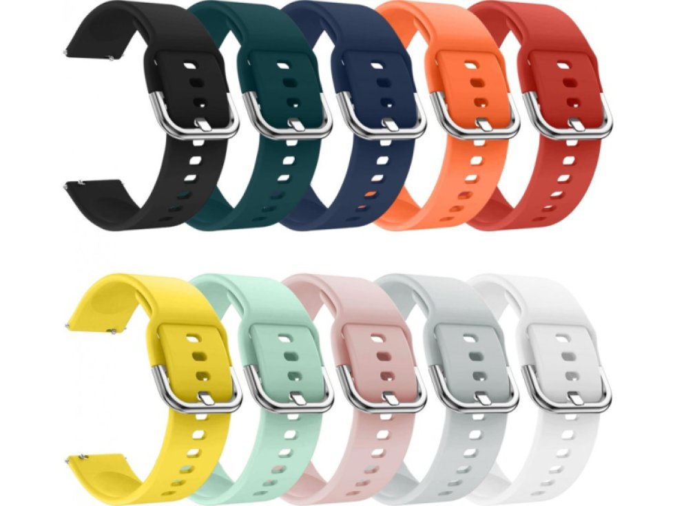 Jednobarevný řemínek s přezkovým zapínáním 22mm