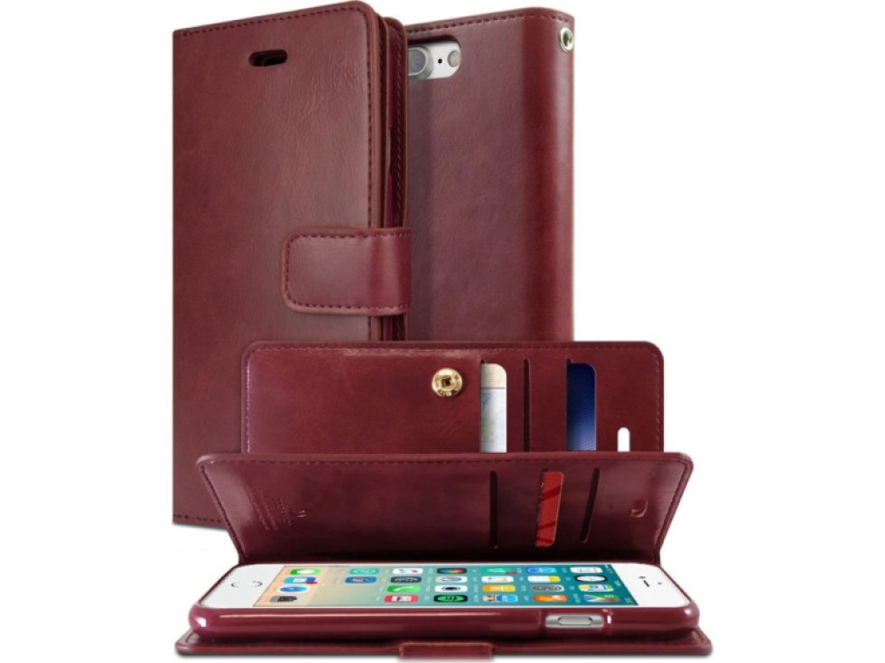 Knížkové pouzdro na iPhone 7 Plus / 8 Plus - Mercury, Mansoor Diary Wine