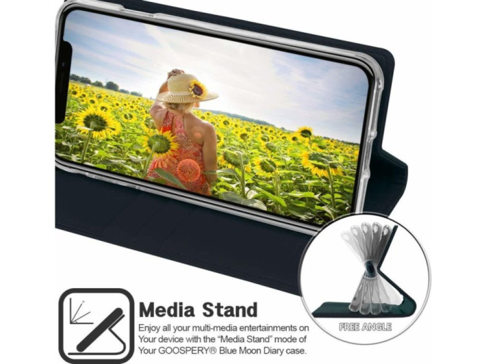 Pouzdro / kryt pro iPhone XR - Mercury, Bluemoon Diary Navy