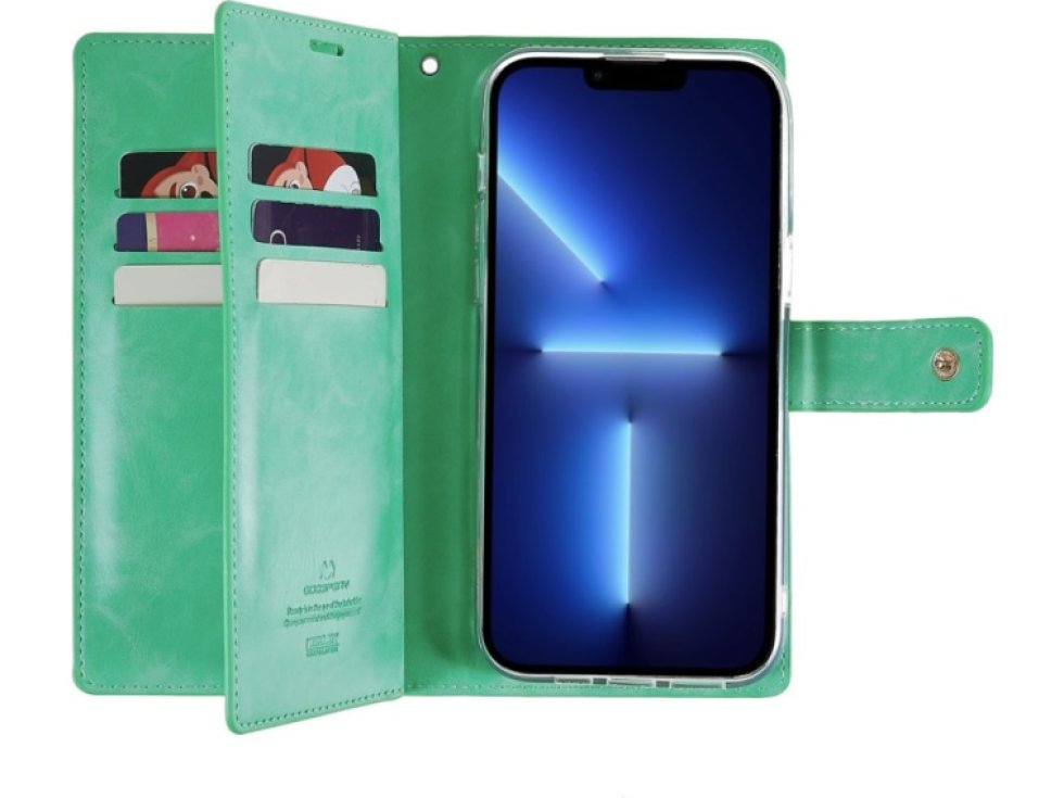 Ochranné pouzdro na iPhone 15 Pro - Mercury, Mansoor Diary Mint