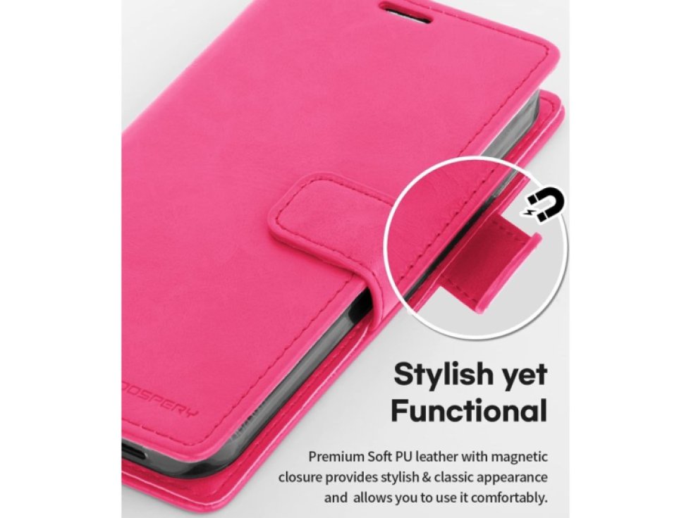 Ochranné pouzdro pro iPhone 13 Pro - Mercury, Bluemoon Diary HotPink