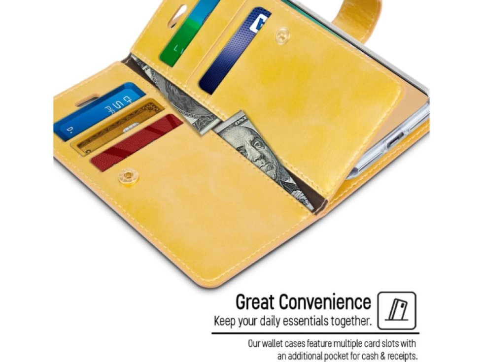 Knížkové pouzdro na iPhone 12 mini - Mercury, Mansoor Diary Gold