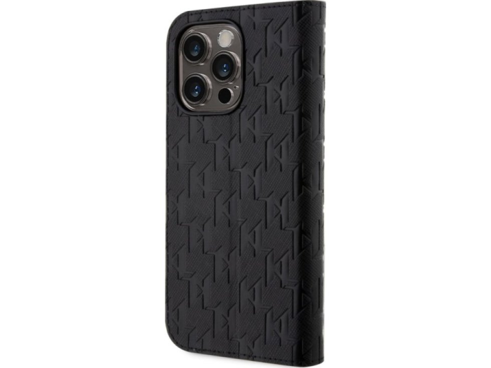 Ochranné pouzdro pro iPhone 14 Pro - Karl Lagerfeld, Saffiano Monogram Book Black KLBKP14LSAKLHPK