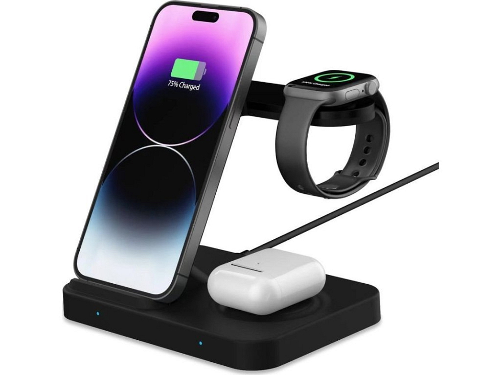 Bezdrátová nabíječka pro iPhone, Apple Watch a AirPods - Tech-Protect, QI15W-A37 Wireless Charger