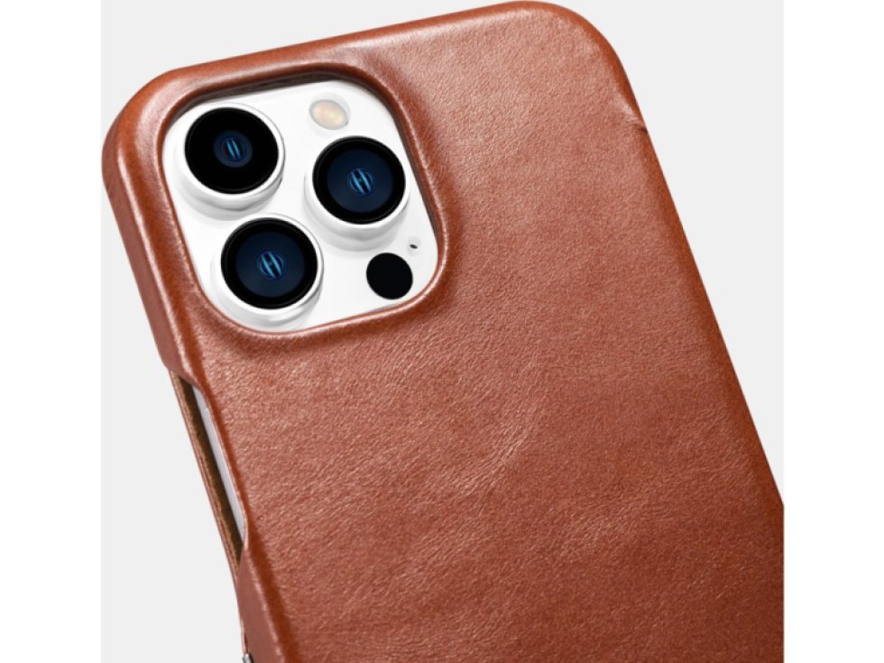 Knížkové pouzdro pro iPhone 13 Pro MAX - iCarer, Vintage Brown 01.21.RIX1308-BN