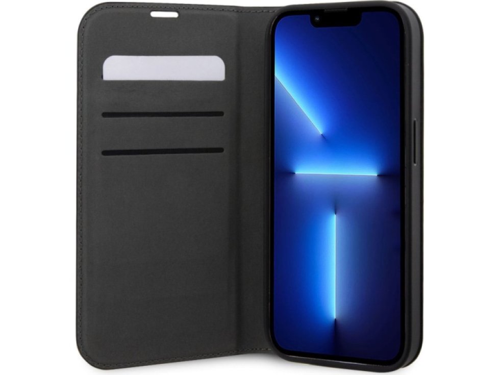 Ochranné pouzdro pro iPhone 14 Pro - Karl Lagerfeld, Saffiano Monogram Book Black KLBKP14LSAKLHPK