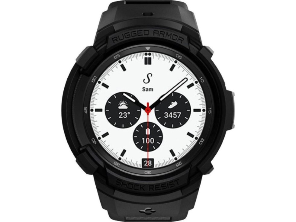 Řemínek s krytem pro Samsung Galaxy Watch CLASSIC 42mm - Spigen, Rugged Armor Pro Black