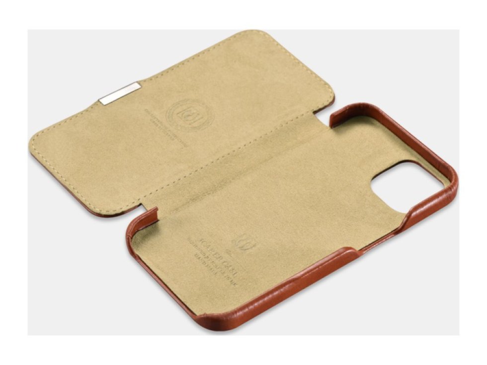 Knížkové pouzdro pro iPhone 13 - iCarer, Vintage Brown 01.21.RIX1306-BN