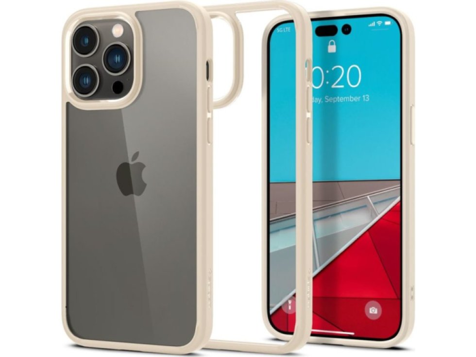 Ochranný kryt pro iPhone 14 Pro MAX - Spigen, Ultra Hybrid Sand Beige