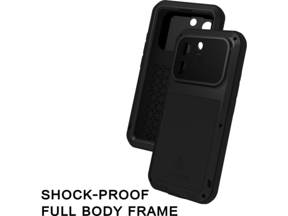 Ochranný kryt na iPhone 16 Pro - LOVE MEI, Powerful Black