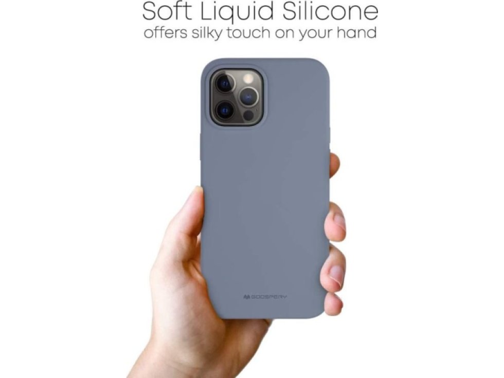 Ochranný kryt pro iPhone 12 Pro MAX - Mercury, Silicone Lavender Gray