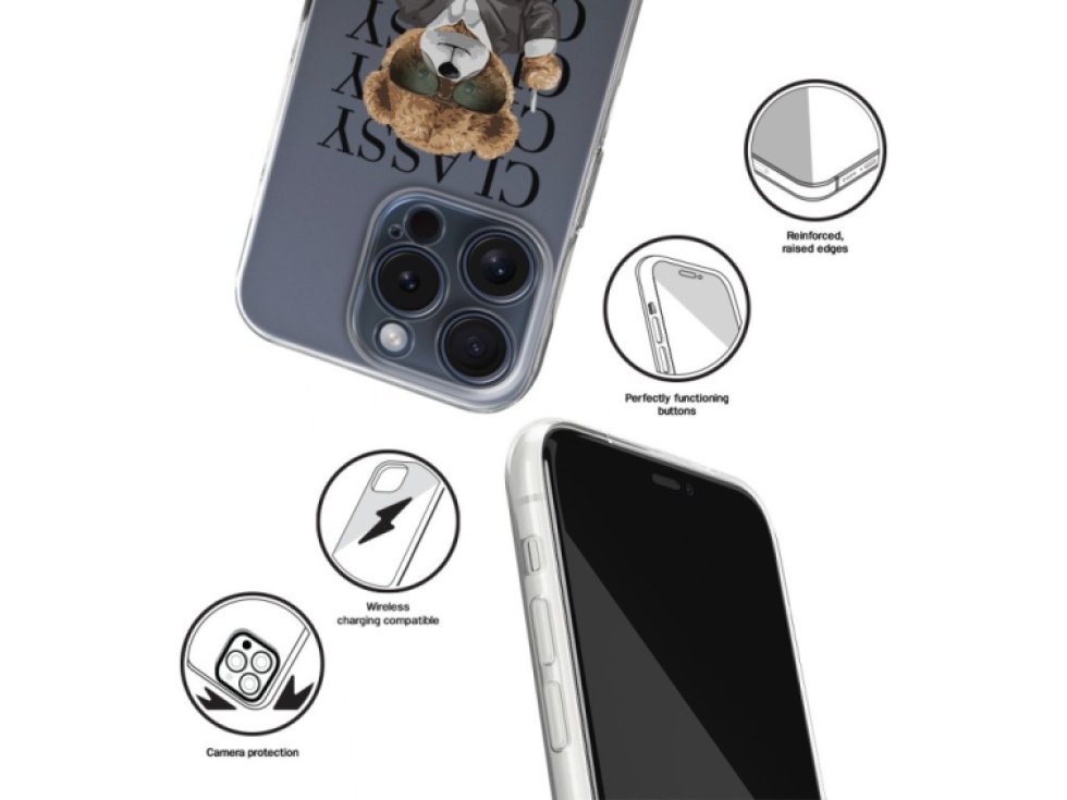 Ochranný kryt na iPhone XR - Babaco, Teddy Classy 001 BPCTEDDY10008