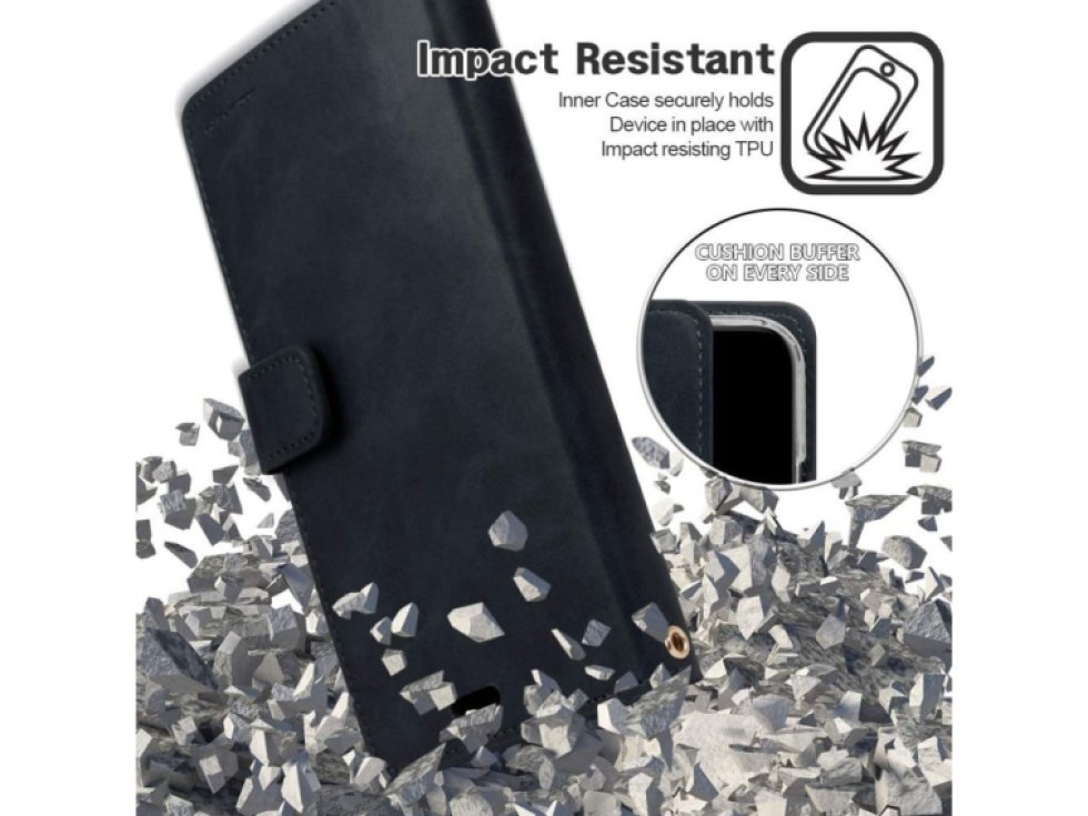 Knížkové pouzdro na iPhone XR - Mercury, Mansoor Diary Navy