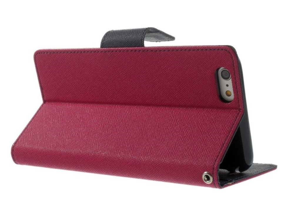 Pouzdro / kryt pro Apple iPhone 6 Plus / 6S Plus - Mercury, Fancy Diary HOTPINK/NAVY