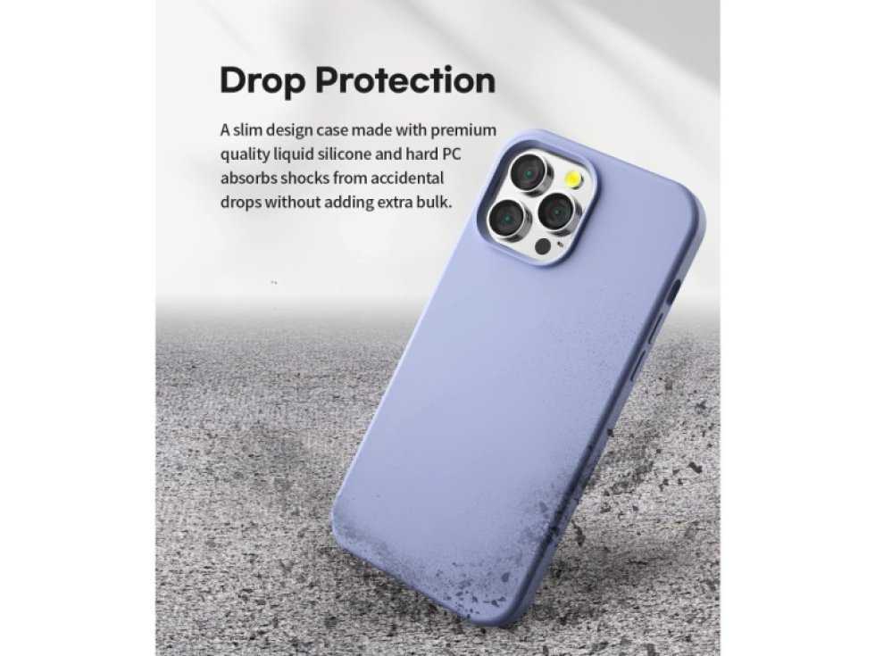 Ochranný kryt pro iPhone 13 Pro - Mercury, Silicone Lavender Gray