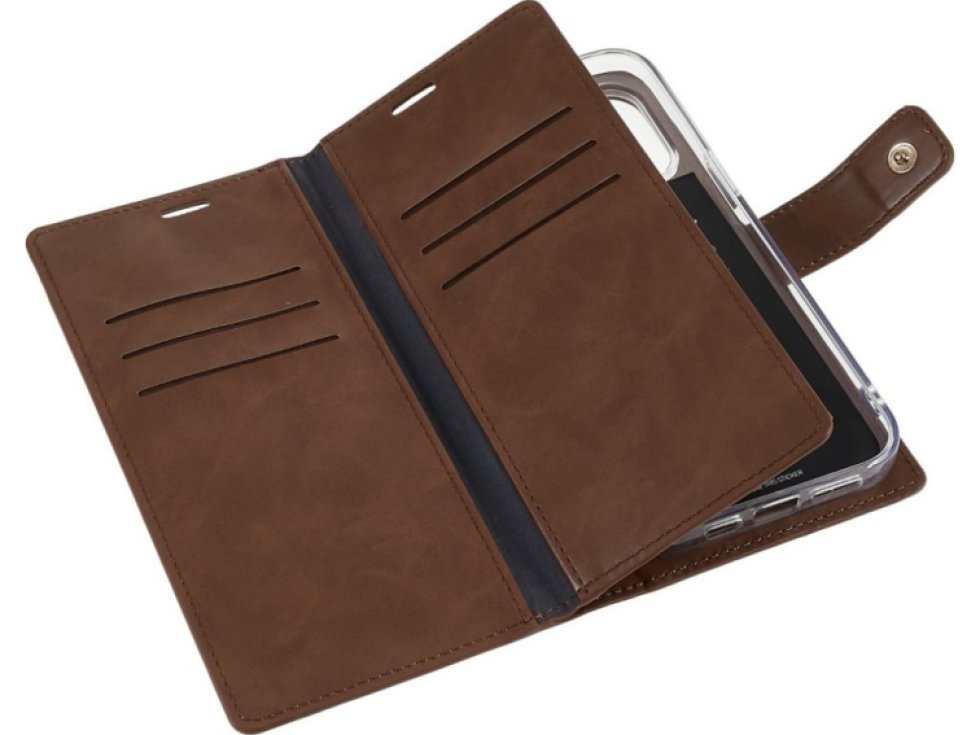 Ochranné pouzdro na iPhone 15 Pro - Mercury, Mansoor Diary Brown