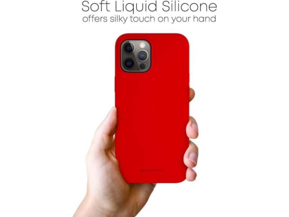 Ochranný kryt pro iPhone 12 Pro MAX - Mercury, Silicone Red