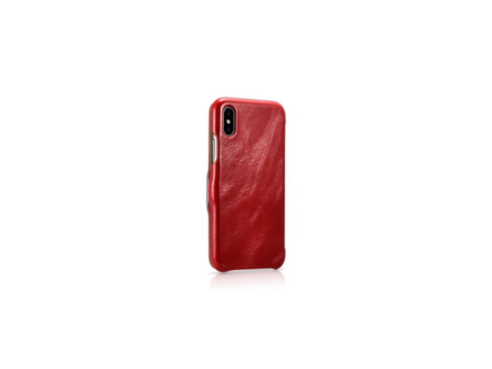 Knížkové pouzdro pro iPhone XS / X - iCarer, Vintage Red 01.15.RIX15-RD