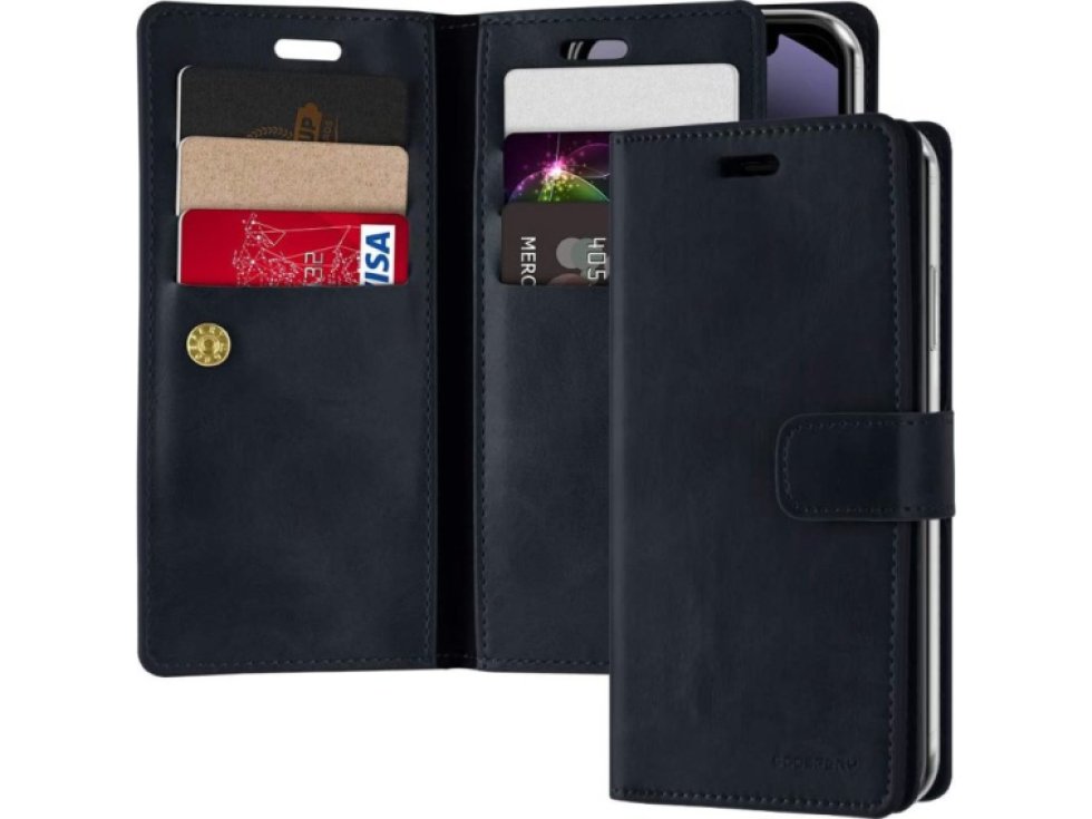 Knížkové pouzdro na iPhone 12 / 12 Pro - Mercury, Mansoor Diary Navy