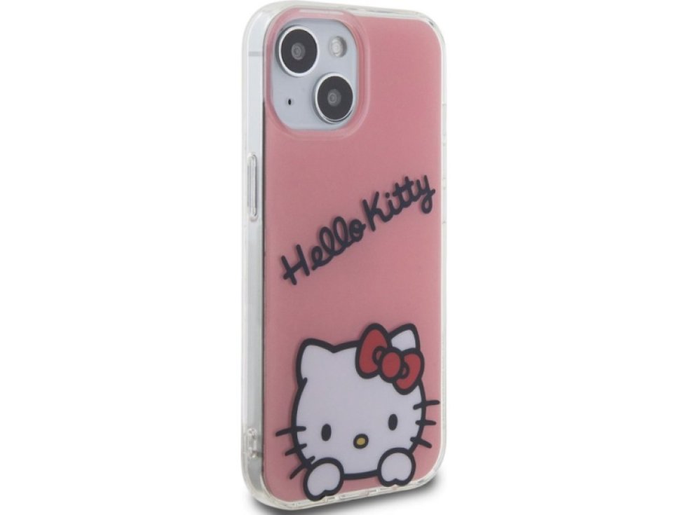 Ochranný kryt na iPhone 15 - Hello Kitty, IML Daydreaming Logo Pink HKHCP15SHKDSP