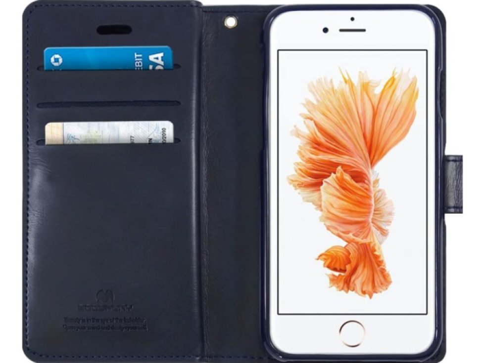 Knížkové pouzdro na iPhone 6 / 6S - Mercury, Mansoor Diary Navy